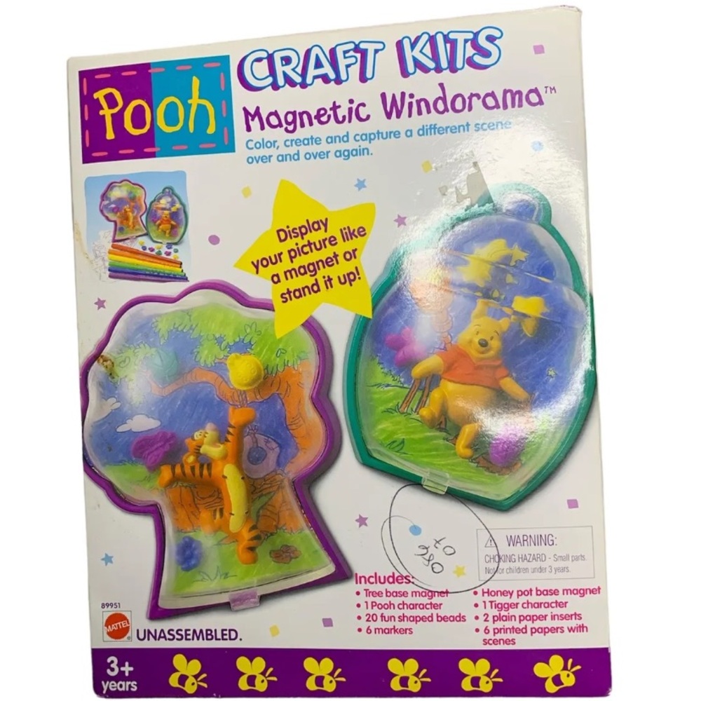 Y2K Pooh magnetic window craft kit